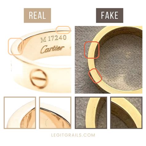 cartier ring real vs fake|cartier 750 ring 52833a price.